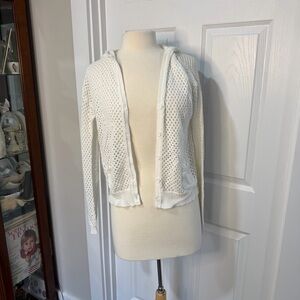 Maurices Cream Women's Open Knit Cardigan